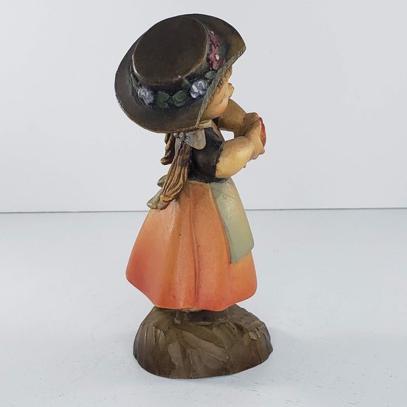 Anri Ferrandiz Wood Carved Girl Holding Heart Figurine Vintage *Chipped* - Picture 2 of 8